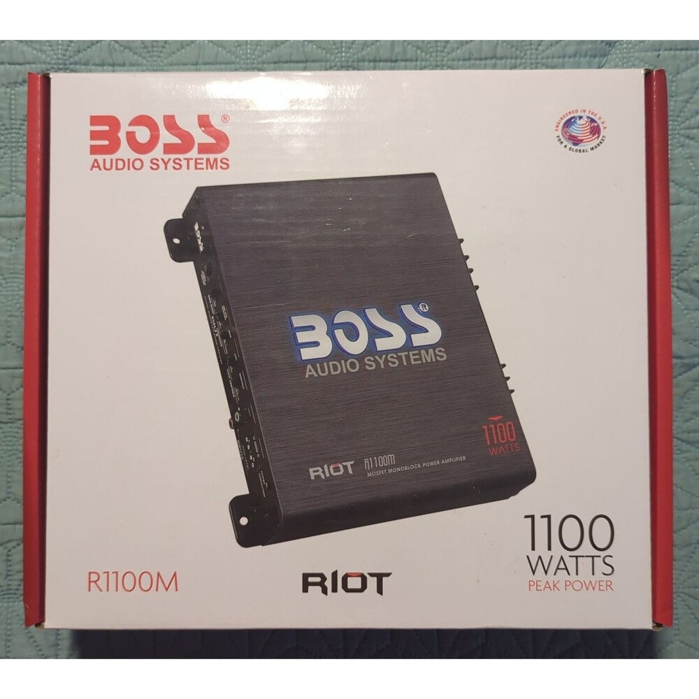 BOSS Audio Systems RIOT R1100M-S 1100 W Monoblock Car Amp Low Pass Crossover